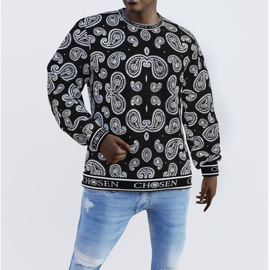 Chosen Black Paisley Bandanna Sweater