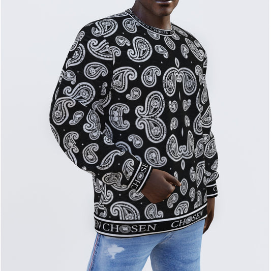 Chosen Black Paisley Bandanna Sweater