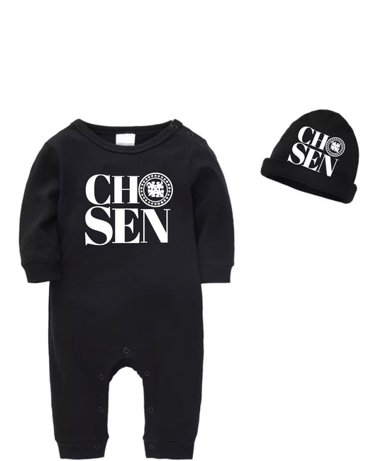 Chosen Baby newborn romper and cap