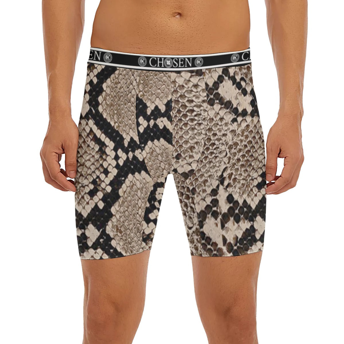 Chosen Snakeskin Men's Long Boxer Briefs