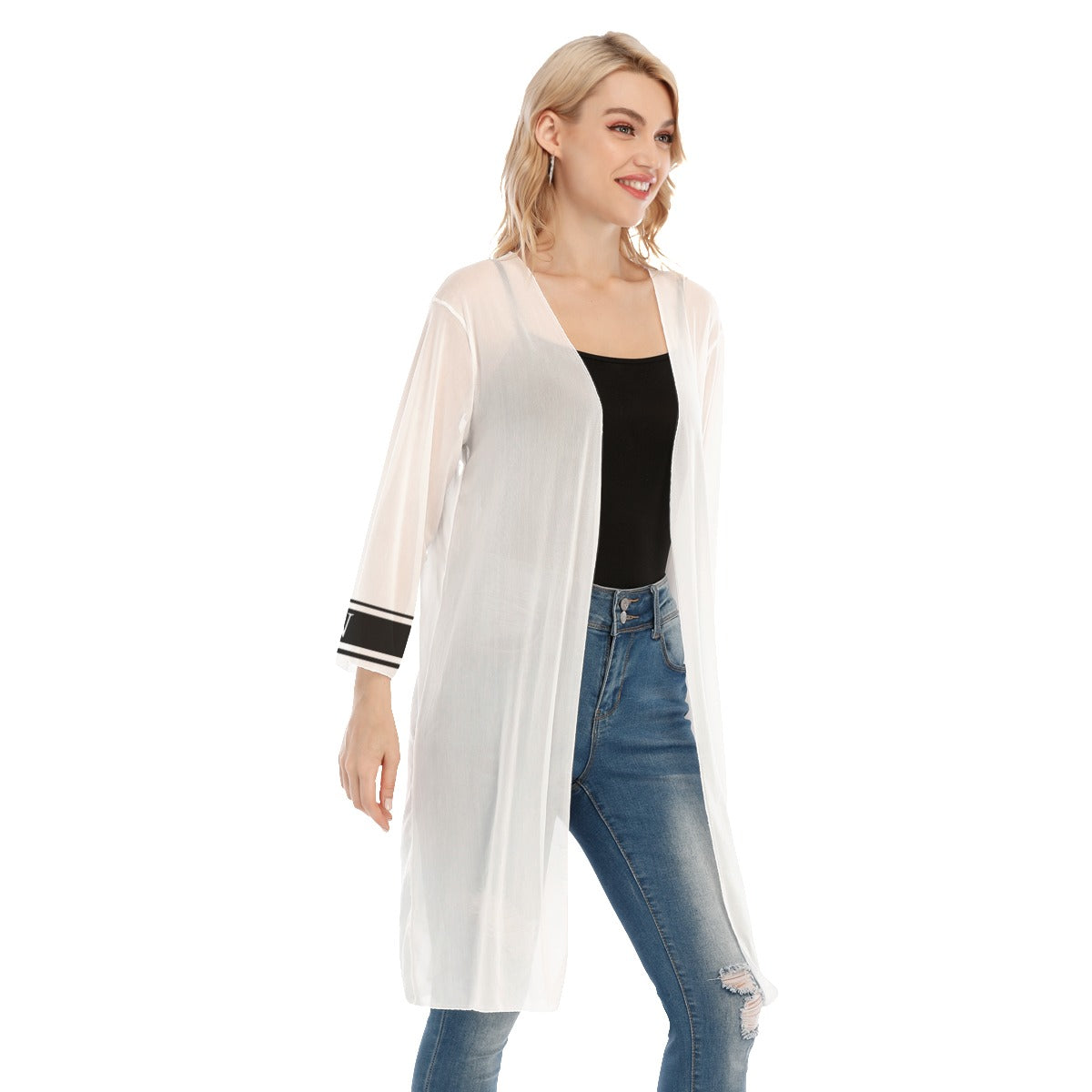 Chosen Women's V-neck Mesh Cardigan