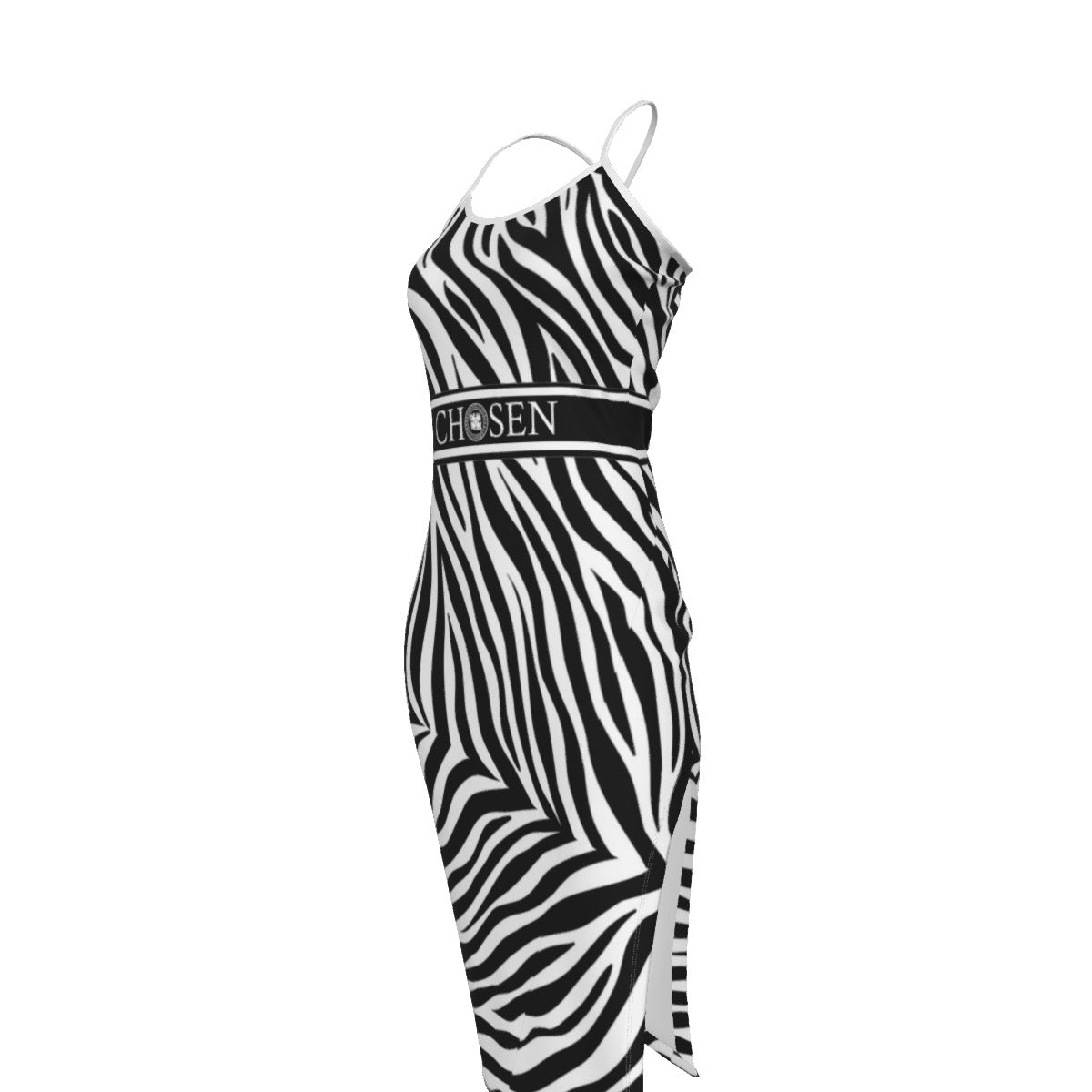 Chosen Zebra Luxury Cross Cami Dress