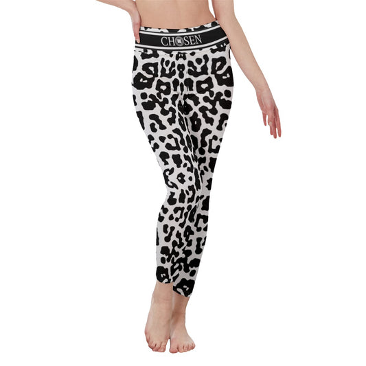 Chosen White Leopard Womans Leggings