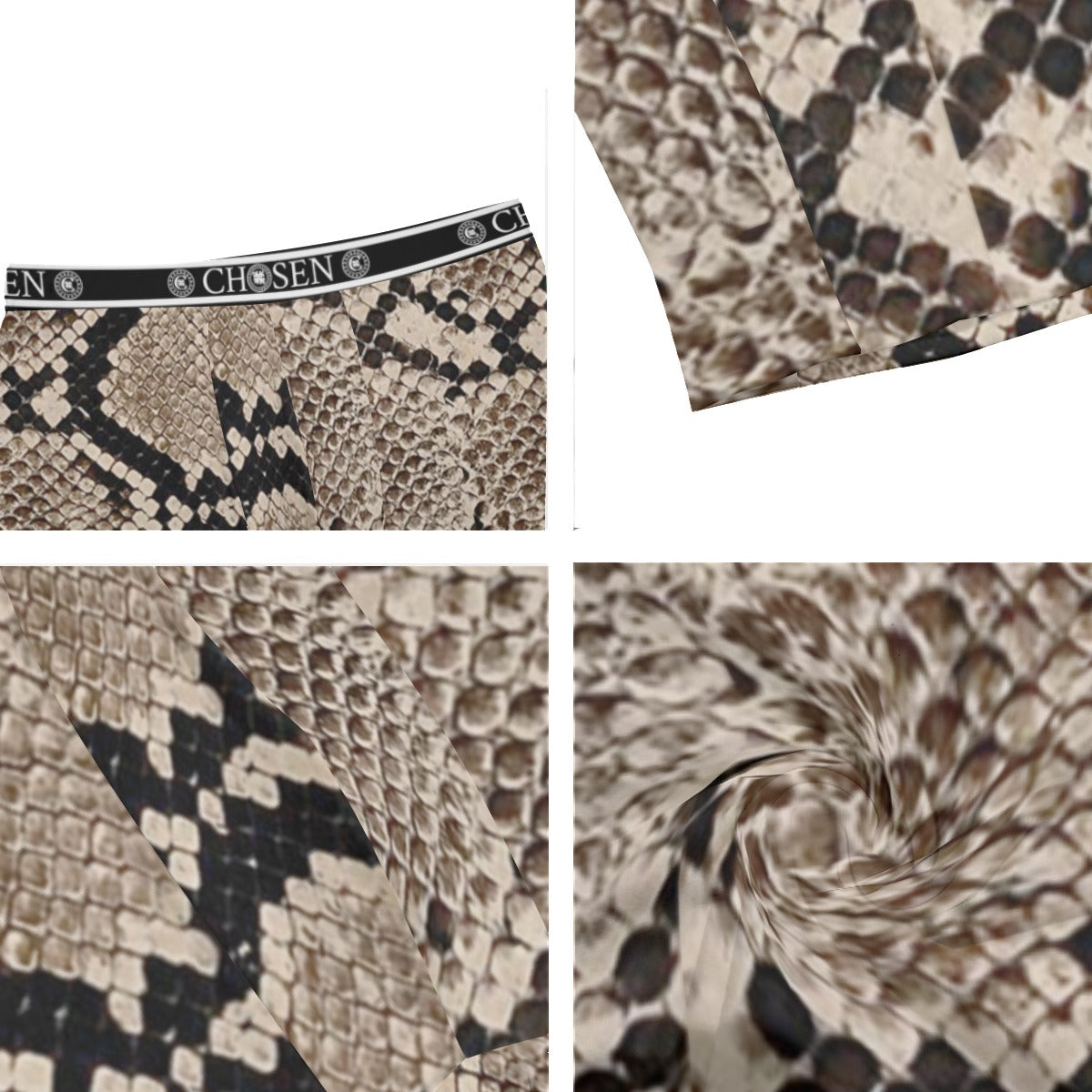 Chosen Snakeskin Men's Long Boxer Briefs