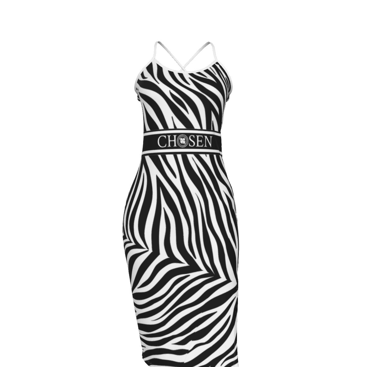 Chosen Zebra Luxury Cross Cami Dress