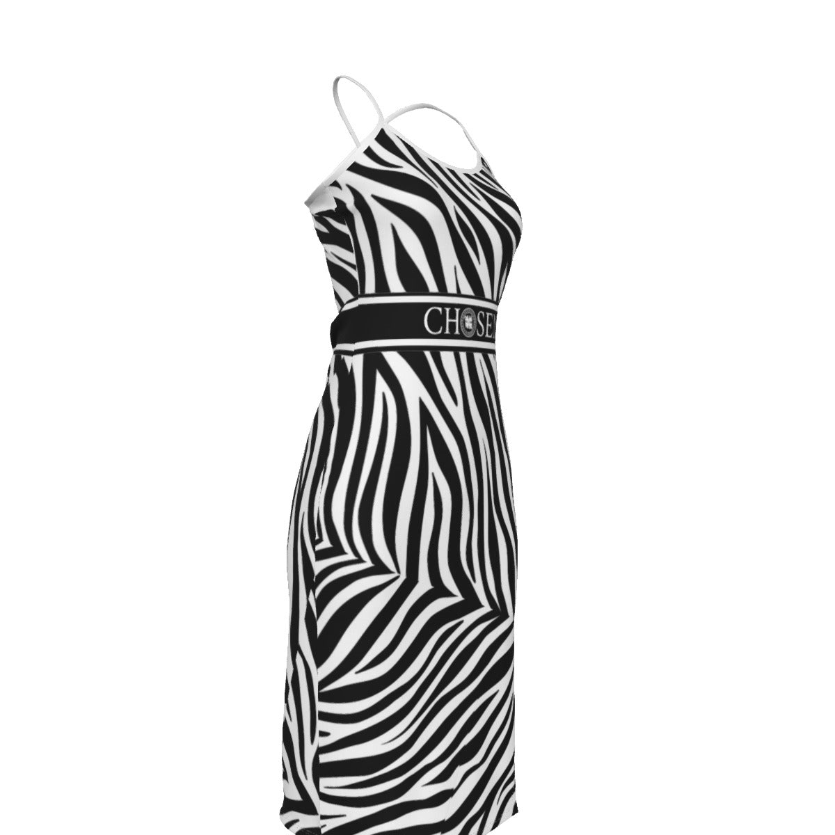 Chosen Zebra Luxury Cross Cami Dress