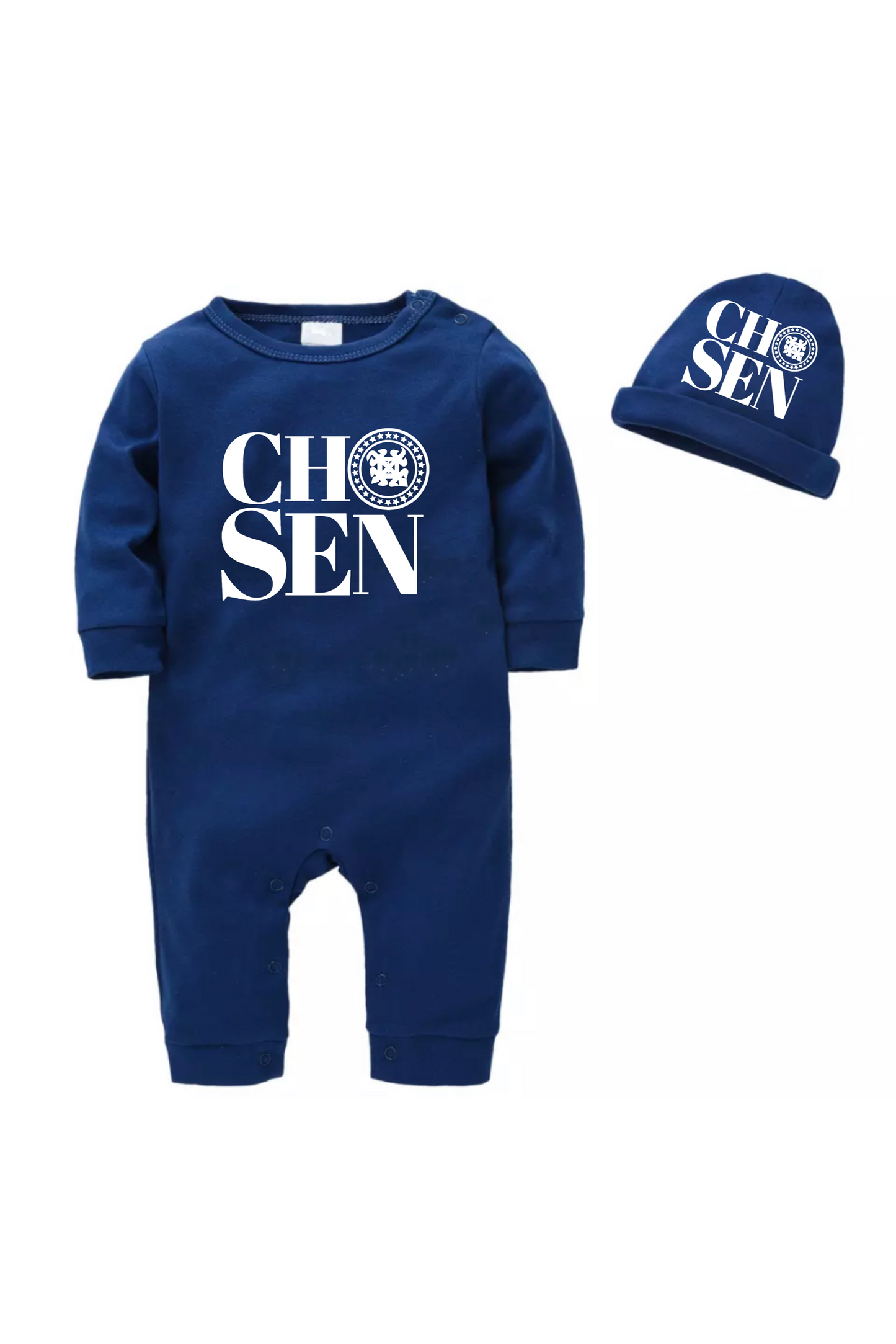 Chosen Baby newborn romper and cap